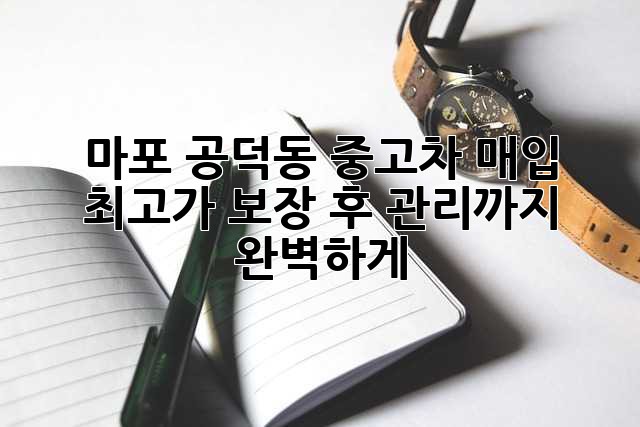 마포 공덕동 중고차 매입, 최고가 보장! 후 관리까지 완벽하게!