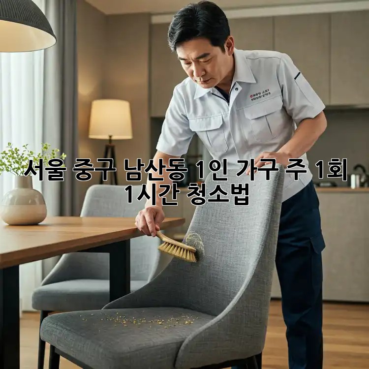 서울 중구 남산동 1인 가구, 주 1회 1시간 청소법!