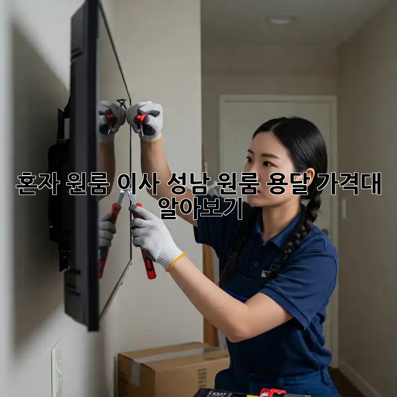 혼자 원룸 이사? 성남 원룸 용달 가격대 알아보기