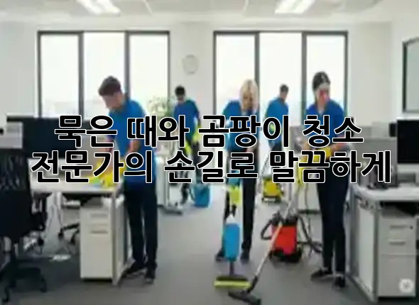 🏡 묵은 때와 곰팡이, 청소 전문가의 손길로 말끔하게! ✨