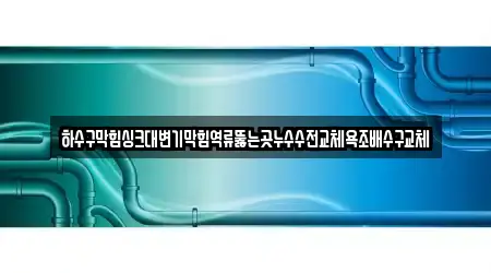 하수구막힘싱크대변기막힘역류뚫는곳누수수전교체욕조배수구교체