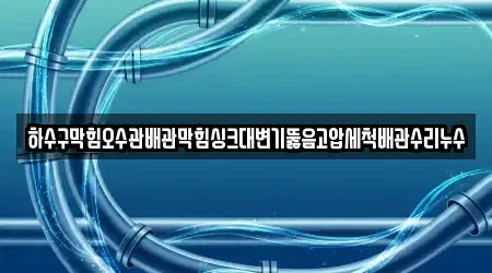 하수구막힘오수관배관막힘싱크대변기뚫음고압세척배관수리누수