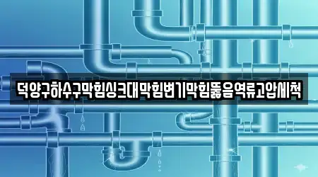 덕양구하수구막힘싱크대막힘변기막힘뚫음역류고압세척
