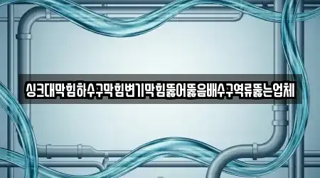 싱크대막힘하수구막힘변기막힘뚫어뚫음배수구역류뚫는업체
