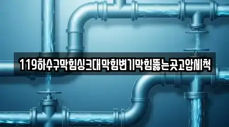 119하수구막힘싱크대막힘변기막힘뚫는곳고압세척