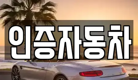 경기도 과천시 막계동 중고차매매 전문 인증자동차